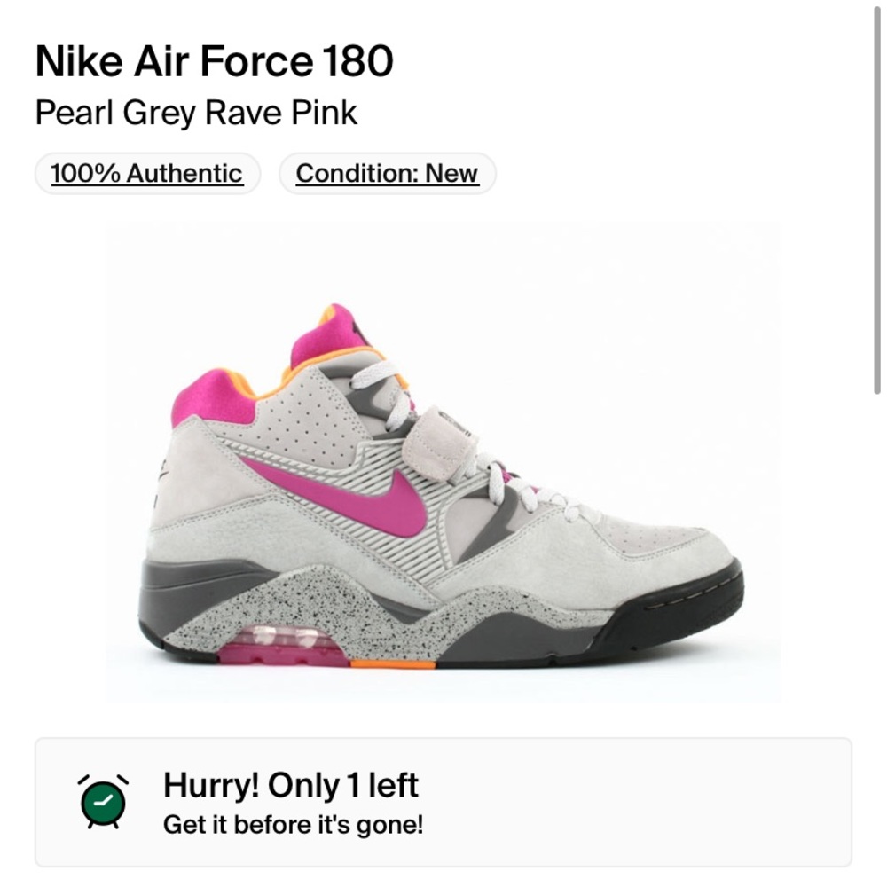 Nike Air Force 180 “rave pink”